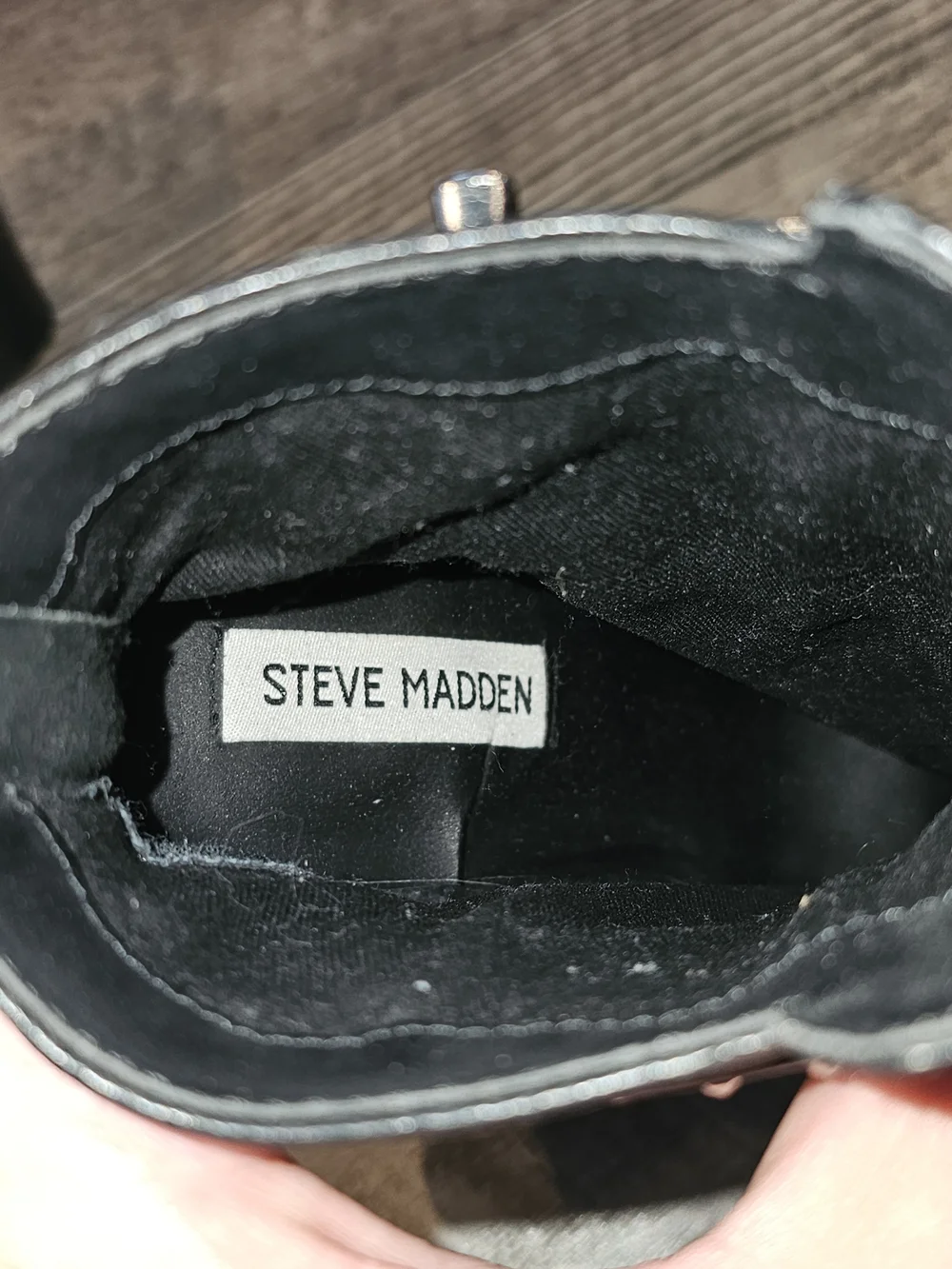 Steve Madden Black Leather & PU Men's Boot